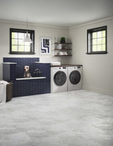 Style Selections (Sample) Arcadia Water Resistant Marble Look Interlocking Vinyl Tile