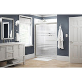 Simplicity 60 in. x 70 in. Semi-Frameless Traditional Sliding Shower Door in Nickel with Transition Glass - Super Arbor