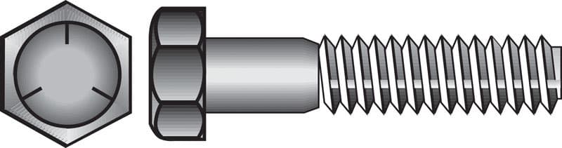 Hillman 3/8 in. Diameter x 4-1/2 in. Length Heat-Treated Zinc Steel Hex Head Cap Screw, 50-Pack