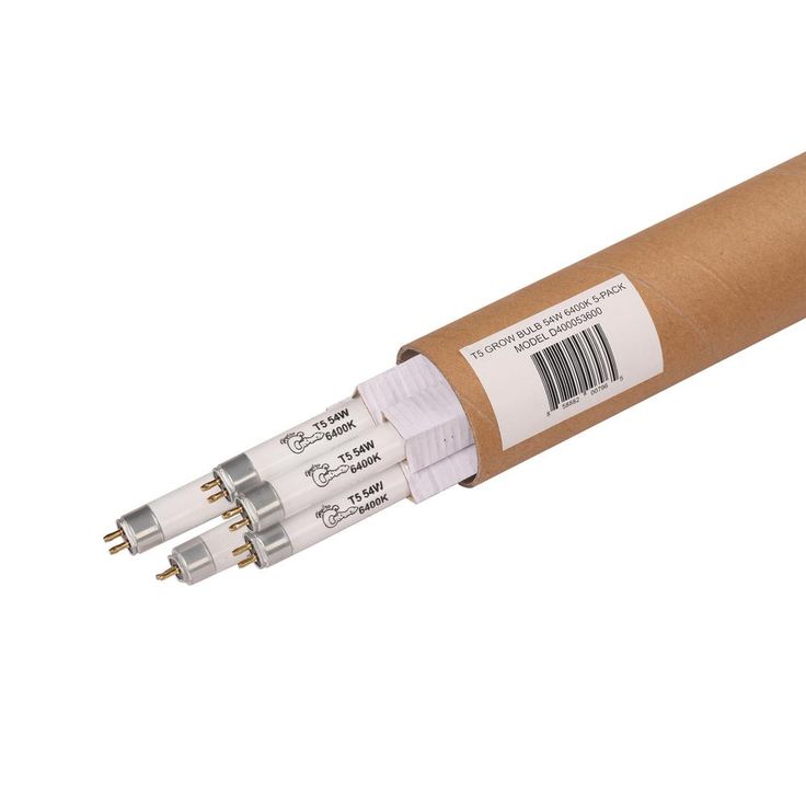Hydro Crunch 54-Watt T5 Blue Linear Fluorescent Tube Light Bulb Replacement for 4 ft. H/O 6400K Full Spectrum Grow Light (5-Pack)
