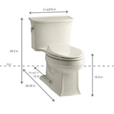 Archer 1-piece 1.28 GPF Single Flush Elongated Toilet in Almond - Super Arbor