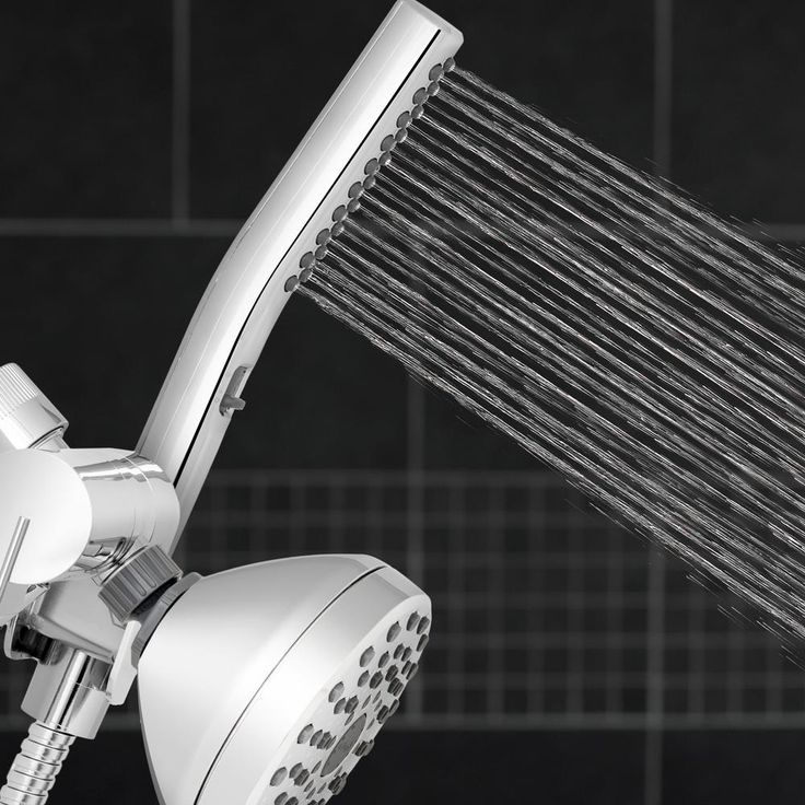12-spray 5 in. High PressureDual Shower Head and Handheld Shower Head in Chrome