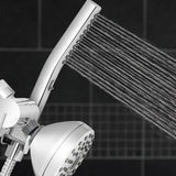 12-spray 5 in. High PressureDual Shower Head and Handheld Shower Head in Chrome