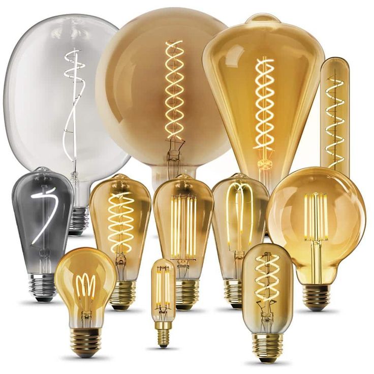Feit Electric 60-Watt Equivalent ST19 Dimmable LED Smoke Glass Vintage Edison Light Bulb With Straight Filament Daylight (4-Pack)