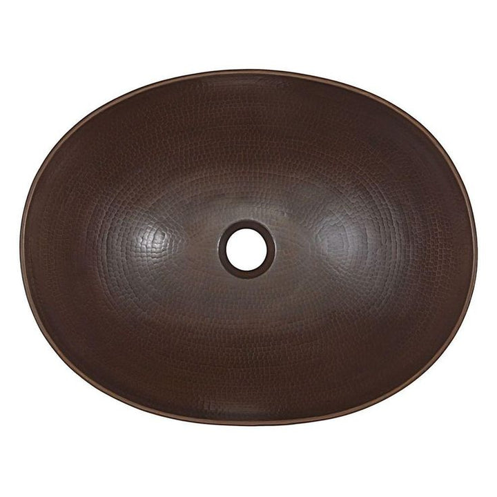 SINKOLOGY Maxwell 18 in. Solid Copper Bathroom Vessel Sink in Aged Copper