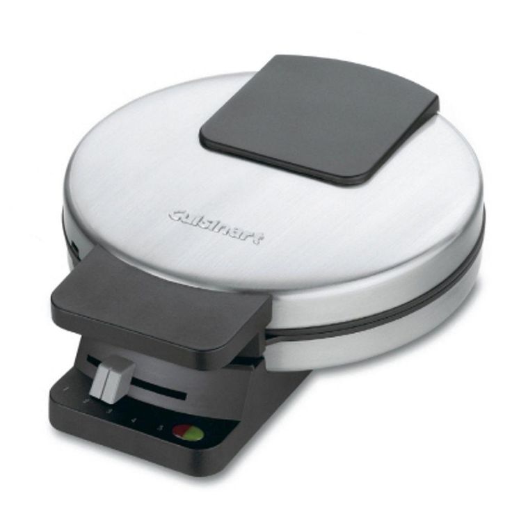 Single Waffle Stainless Steel American Waffle Maker with Recipe Book