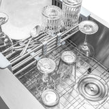 Handcrafted All-in-One Farmhouse Apron Front Stainless Steel 33 in. x 22 in. x 9 in. Single Bowl Kitchen Sink