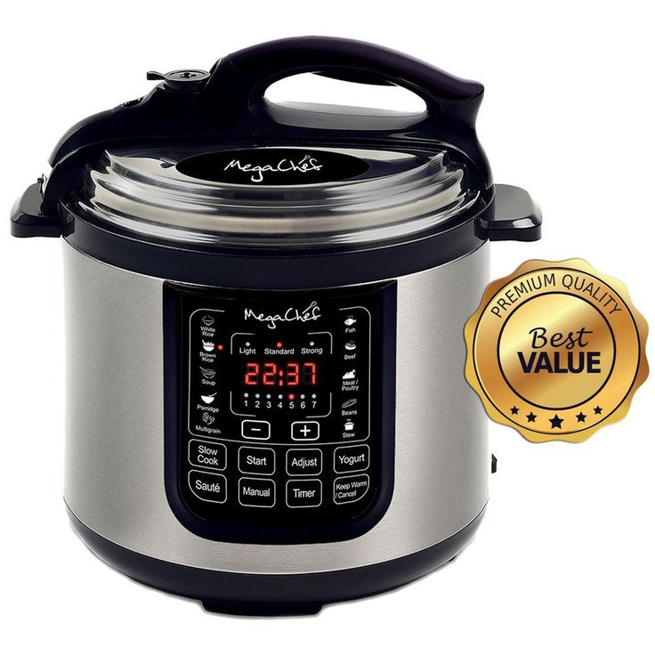 8 Qt. Stainless Steel Electric Pressure Cooker with Stainless Steel Pot