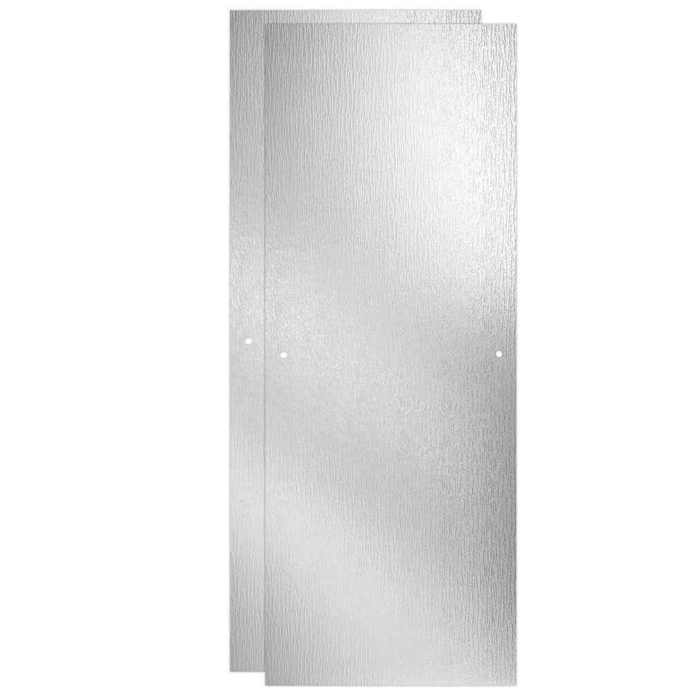 Everly 60 in. x 58-1/8 in. Traditional Semi-Frameless Sliding Bathtub Door in Bronze and 1/4 in. (6mm) Rain Glass - Super Arbor