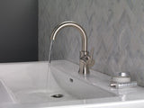 Delta Trinsic Stainless 1-Handle Single Hole WaterSense Bathroom Sink Faucet with Drain