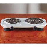 2-Burner 30 in. White Electric Burner