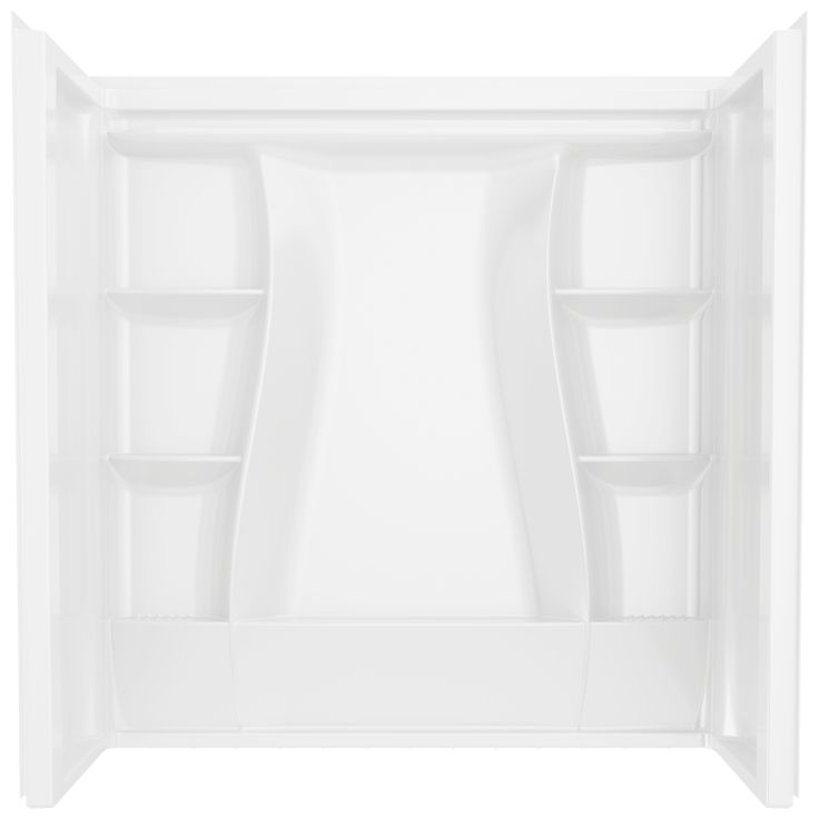 Classic 500 60 in. W x 61.25 in. H x 32 in. D 3-Piece Direct-to-Stud Alcove Tub Surrounds in High Gloss White