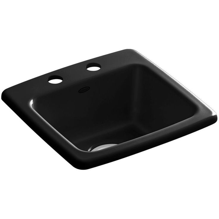 Gimlet Drop-In Acrylic 15 in. 2-Hole Single Bowl Bar Sink in White