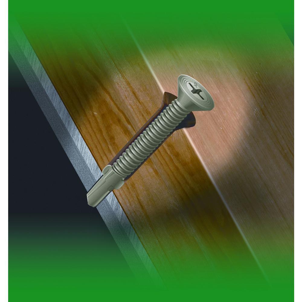 #12 x 2-3/4 in. Plymetal Zinc-Plated Steel Flat-Head Phillips Self-Tapping Screws with Wings (200-Pack) - Super Arbor