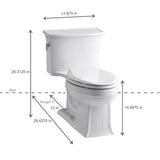 Archer 1-piece 1.28 GPF Single Flush Elongated Toilet in White - Super Arbor