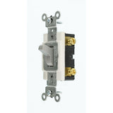 15 Amp Commercial Grade Single Pole Toggle Switch, Gray - Super Arbor