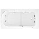 HD Series 60 in. Right Drain Step-In Walk-In Whirlpool Bath Tub with Low Entry Threshold in White - Super Arbor