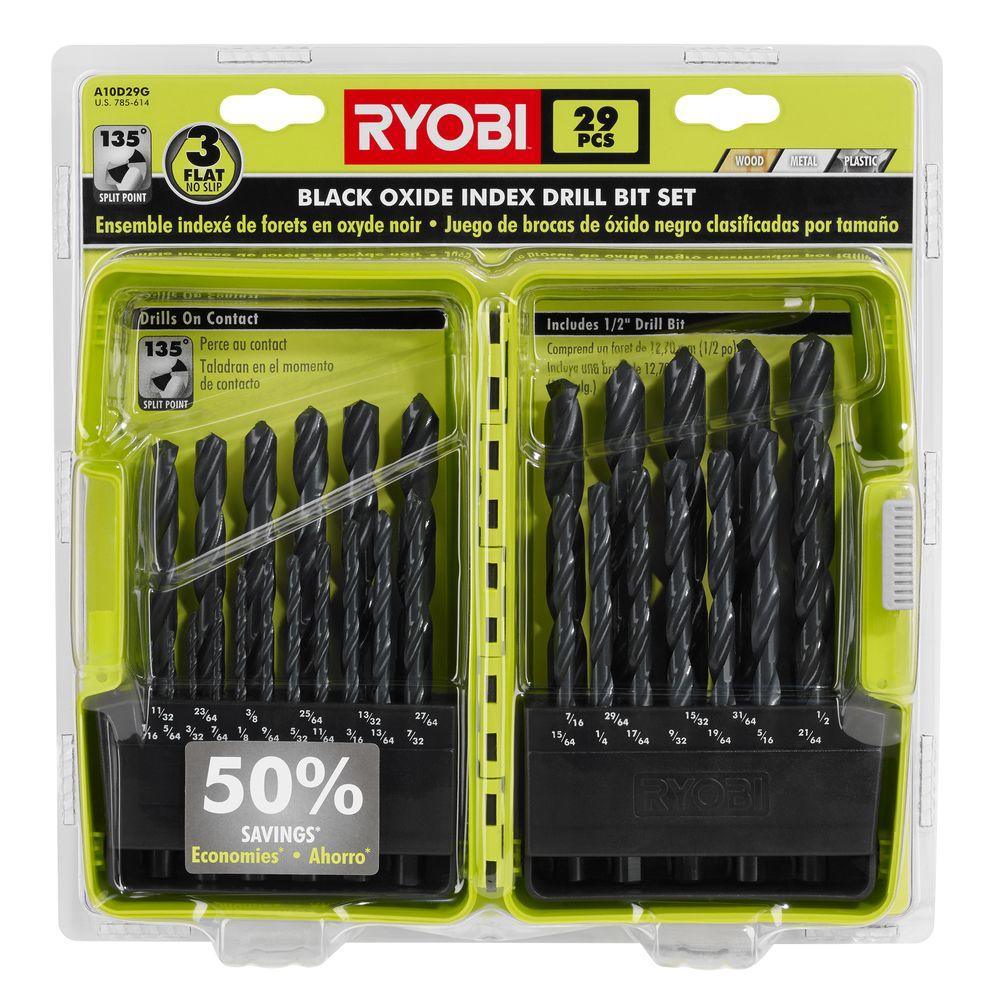 Black Oxide Index Drill Bit Set (29-Piece) - Super Arbor