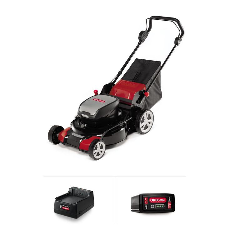 Oregon LM400 20 in. 40-Volt Battery Walk Behind Push Lawn Mower with 1 4.0 Ah Battery and 1 C600 Standard Charger