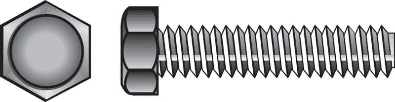 Hillman 1/4 in. Diameter x 2 in. Length Zinc-Plated Steel Hex Tap Bolt, 100-Pack