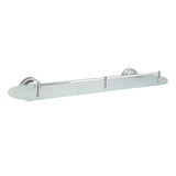Viola 20 in. Frosted Glass Shelf with Rail in Rubbed Bronze - Super Arbor