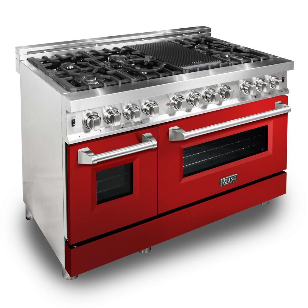 ZLINE 48 in. Professional Dual Fuel Range in Stainless Steel (RA48) - Super Arbor