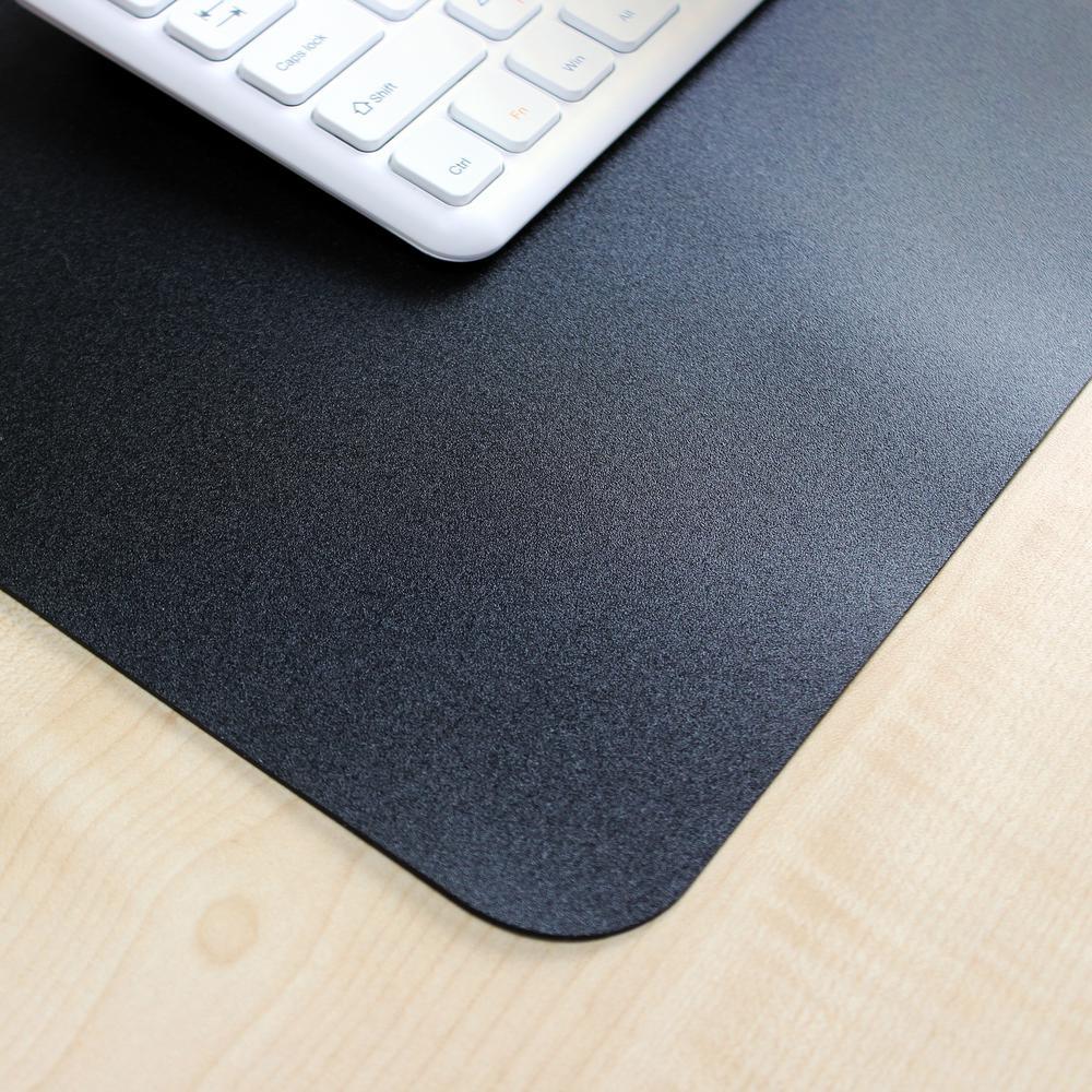 20 in. x 36 in. Black Vinyl Rectangular Desk Pad - Super Arbor