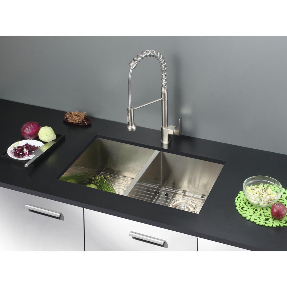 Undermount Stainless Steel 30 in. 16-Gauge 50/50 Double Bowl Kitchen Sink - Super Arbor