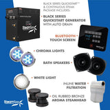 Black Series Bluetooth 12kW QuickStart Steam Bath Generator Package in Oil Rubbed Bronze - Super Arbor