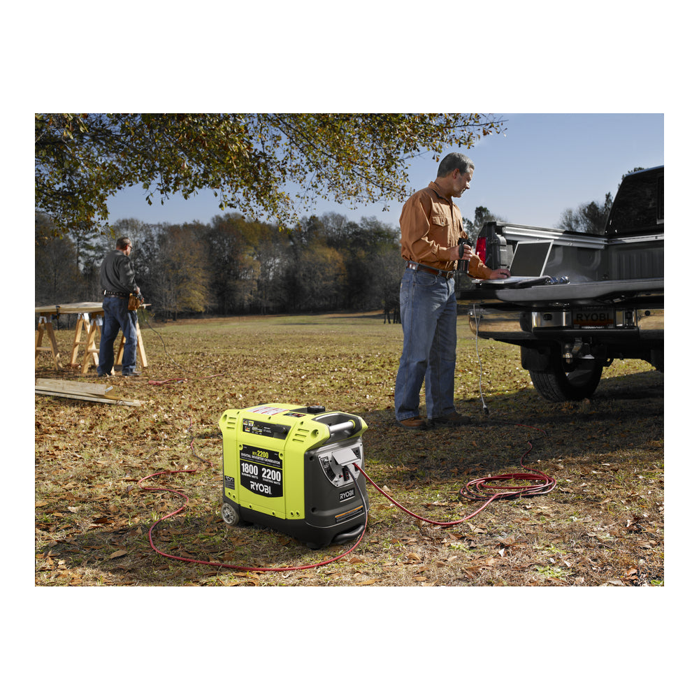 RYOBI 2,000-Watt Gray Gasoline Powered Digital Inverter Generator