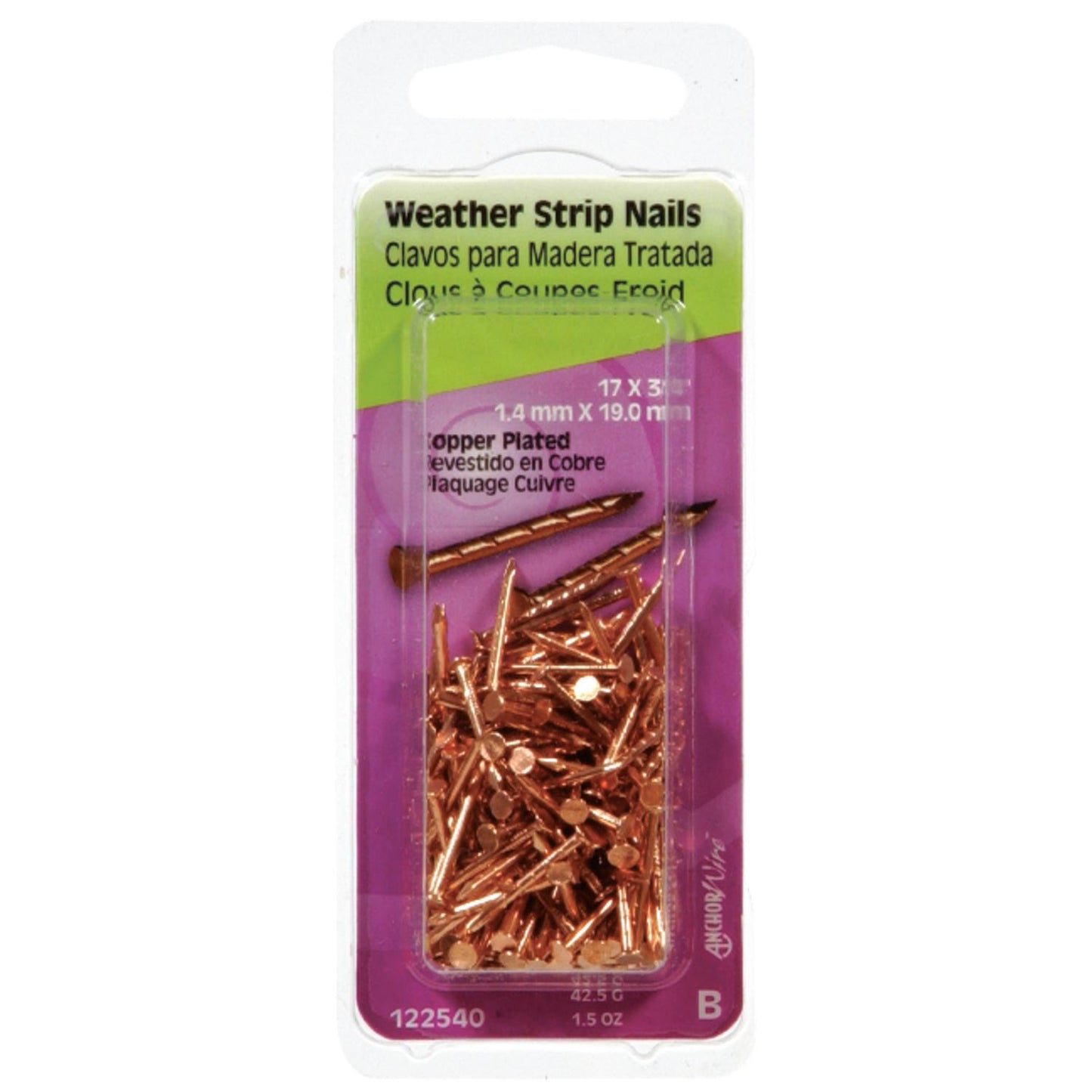 Hillman 3/4 in. Weatherstrip Copper Nail, Flat Head