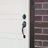 Coventry Matte Black Door Handleset with Springdale Lever Interior and Single Cylinder Deadbolt - Super Arbor