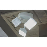 SECUR360 Wi-Fi Connected White Wired Twin Head Voice Activated Motion Activated Outdoor LED Security Flood Light 2000 Lumens