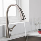 Nolen Single-Handle Pull-Down Sprayer Kitchen Faucet with 2-Function Sprayhead in all-Brite Spot Free Stainless Steel - Super Arbor