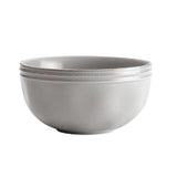 16-Piece Solid Sea Salt Gray Ceramic Dinnerware Set (Service for 16)