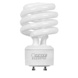 60-Watt Equivalent T3 Spiral Non-Dimmable GU24 Base Compact Fluorescent CFL Light Bulb, Daylight 5000K (2-Pack) - Super Arbor