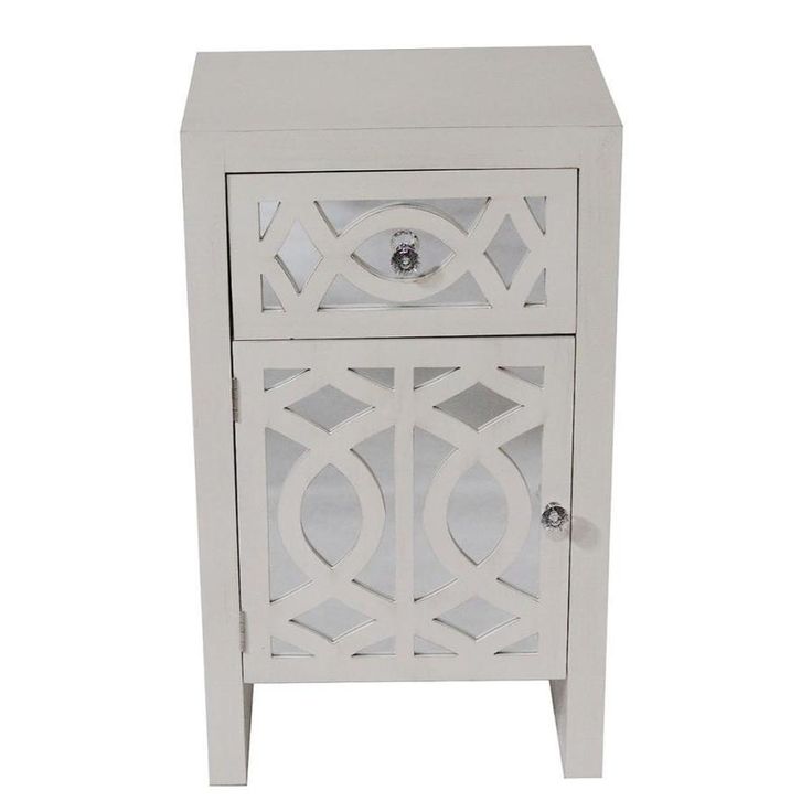 HomeRoots Shelly 18-in W x 30.5-in H x 13-in D White Door and Drawer Base Semi-Custom Cabinet