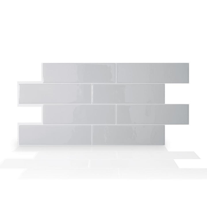 Oslo 22.56 in. W x 10.88 in. H Gray Peel and Stick Self-Adhesive Decorative Mosaic Wall Tile Backsplash (2-Pack) - Super Arbor