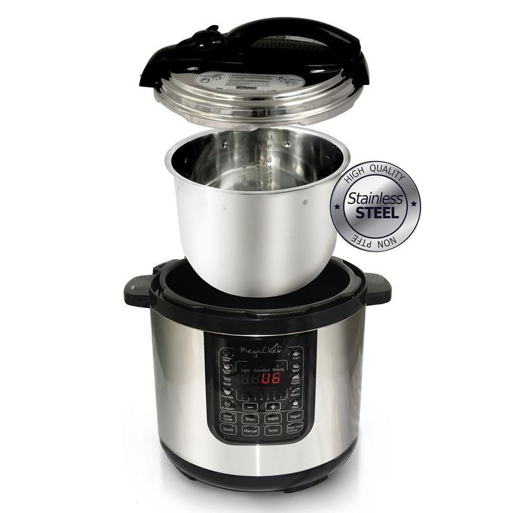 8 Qt. Stainless Steel Electric Pressure Cooker with Stainless Steel Pot