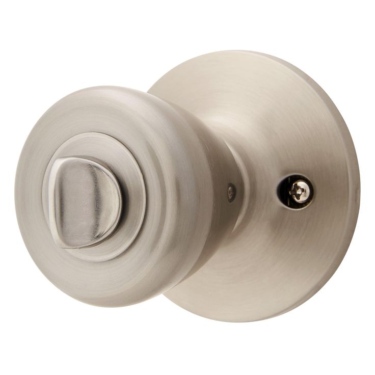 Brink's Privacy Bed/Bath Tulip Style Doorknob, Satin Nickel Finish