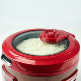 20-Cup Red Rice Cooker with Glass Lid