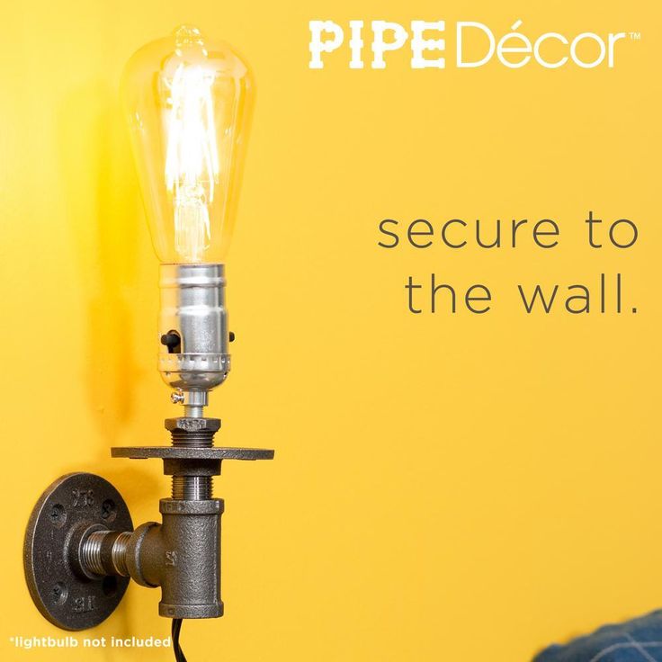 1/2 in. Black Steel Pipe 7.5 in. H Wall Sconce Lamp Kit