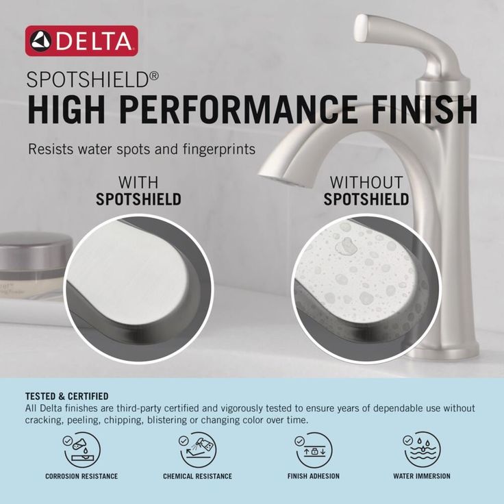 Delta Sandover Spotshield Brushed Nickel 2-handle Widespread WaterSense Bathroom Sink Faucet with Drain