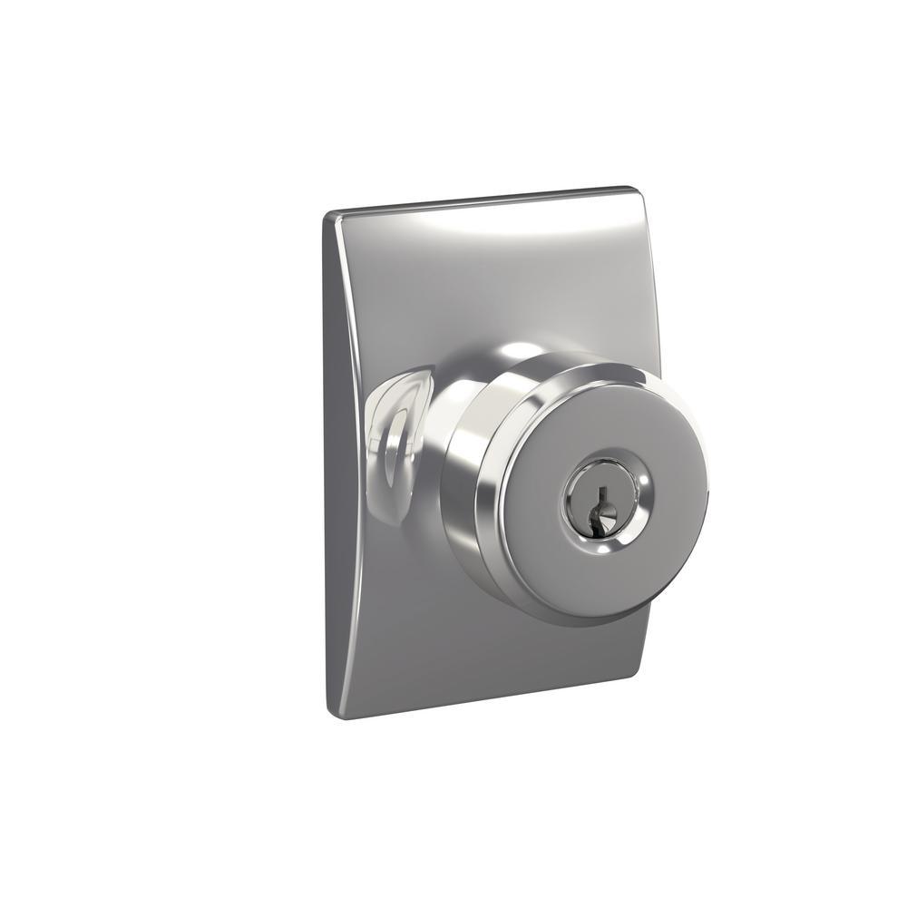 Custom Bowery Matte Black Century Trim Keyed Entry Door Knob - Super Arbor