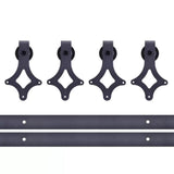 12 ft. Classic American Country Sliding Standard Double Track Barn Door Hardware Kit - Super Arbor