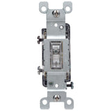15 Amp Illuminated Toggle Switch, Clear - Super Arbor