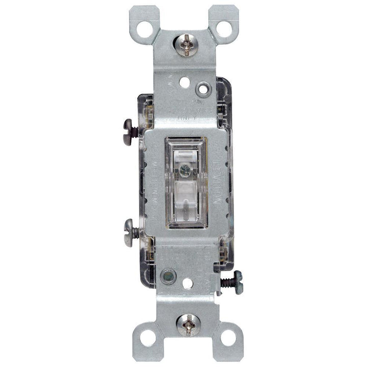15 Amp Illuminated Toggle Switch, Clear - Super Arbor