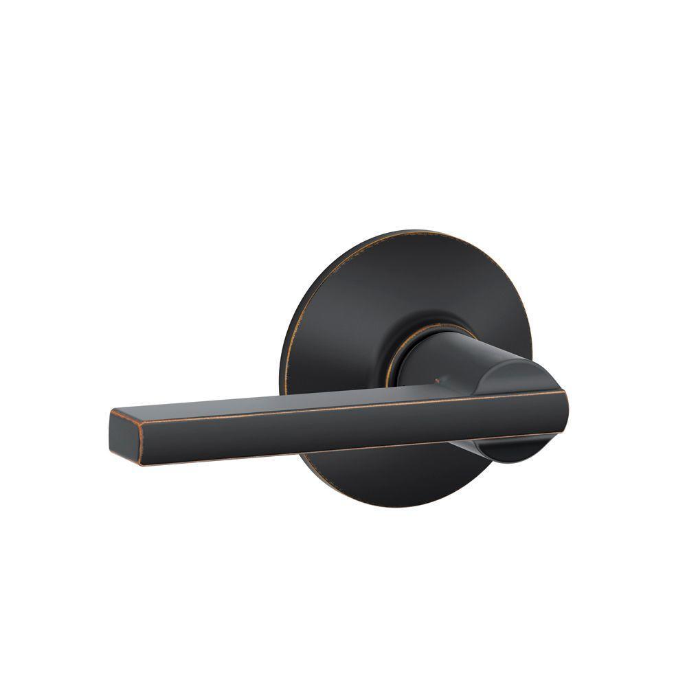 Latitude Matte Black Passage Hall/Closet Door Lever - Super Arbor