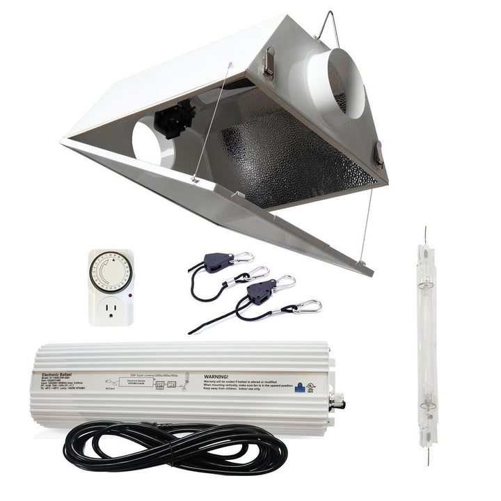1000-Watt Double Ended HPS 120/240-Volt Grow Light System with DE Large Air Cooled Grow Light Reflector - Super Arbor