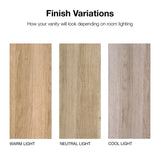 Style Selections Dolton 30-in Natural Oak Undermount Single Sink Bathroom Vanity with White Engineered Stone Top